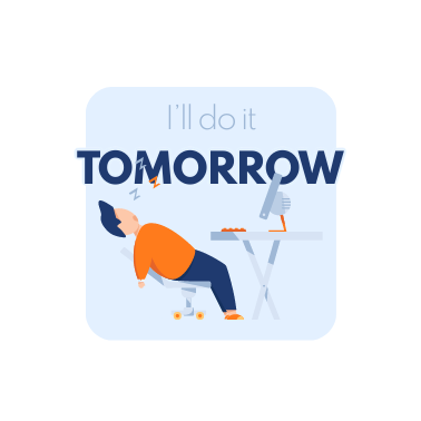 Man Sleeping I Will Do It Tomorrow Sticker Template